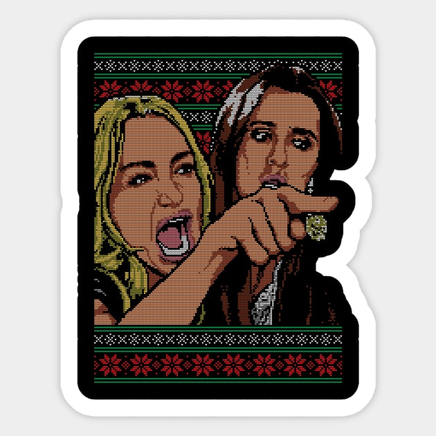 Ladies Yelling Meme Sticker by CoDDesigns